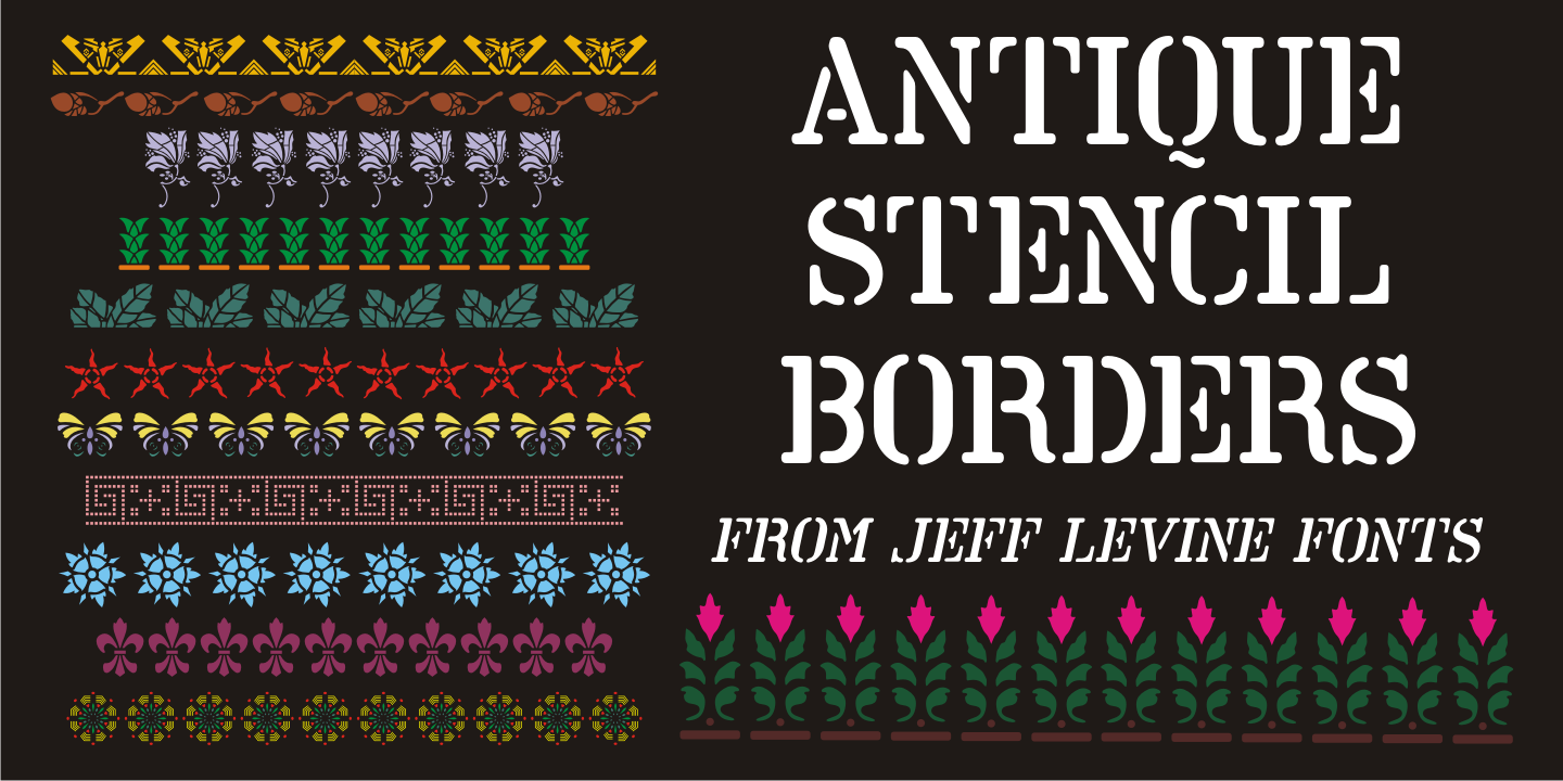 Fuente Antique Stencil Borders JNL